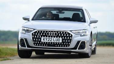 Audi A8 vs Mercedes S Class - Audi front cornering