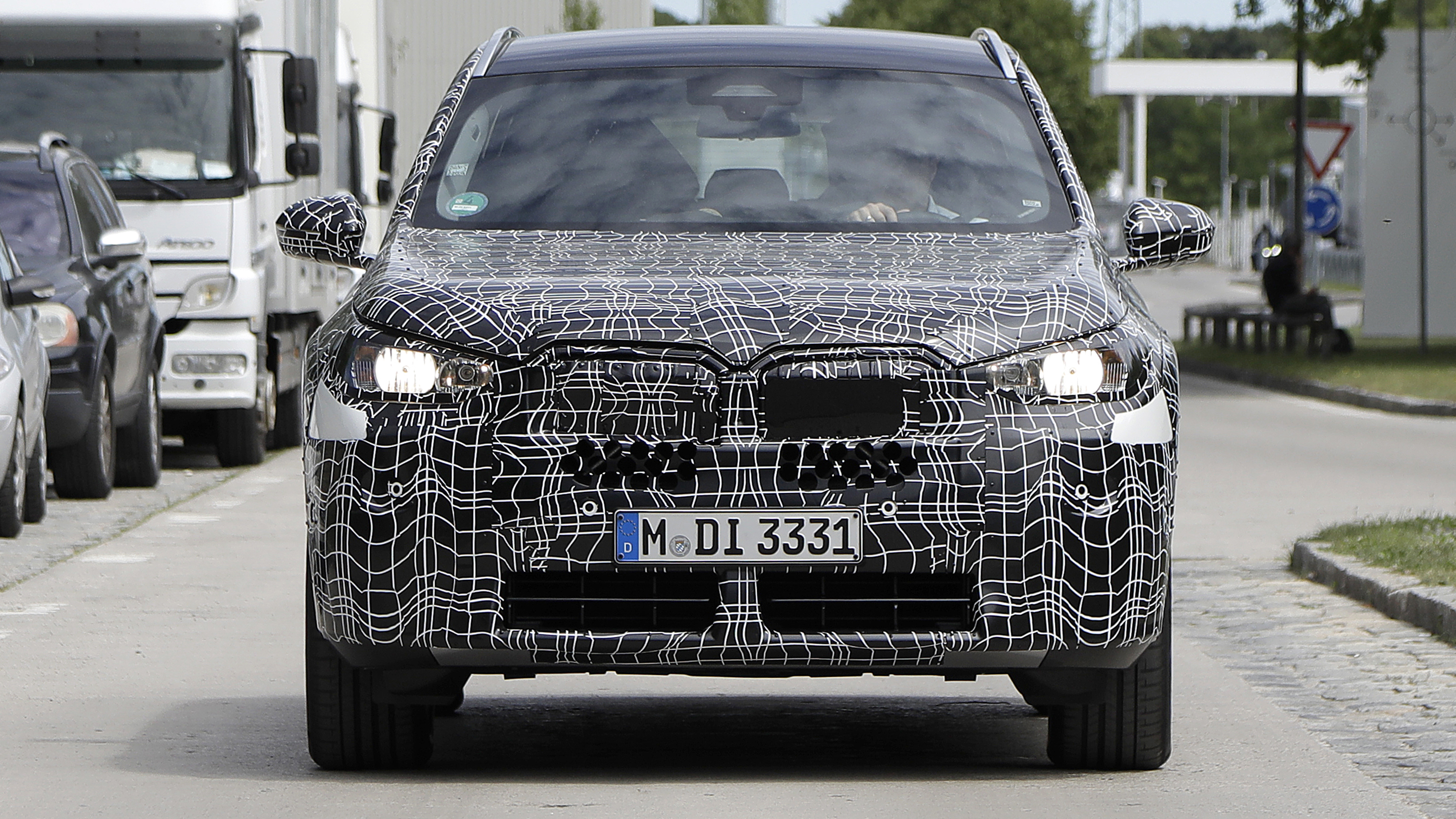 BMW X3 road testing - front