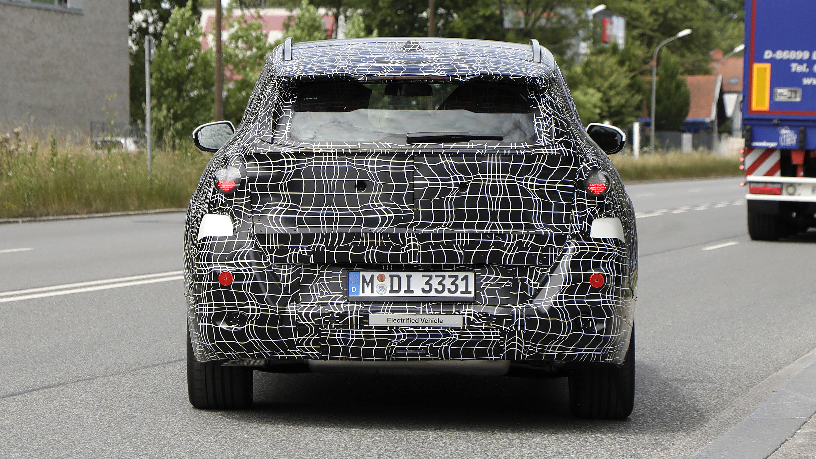 BMW X3 road testing - rear