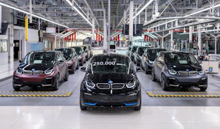 Final BMW i3 leaving the production line