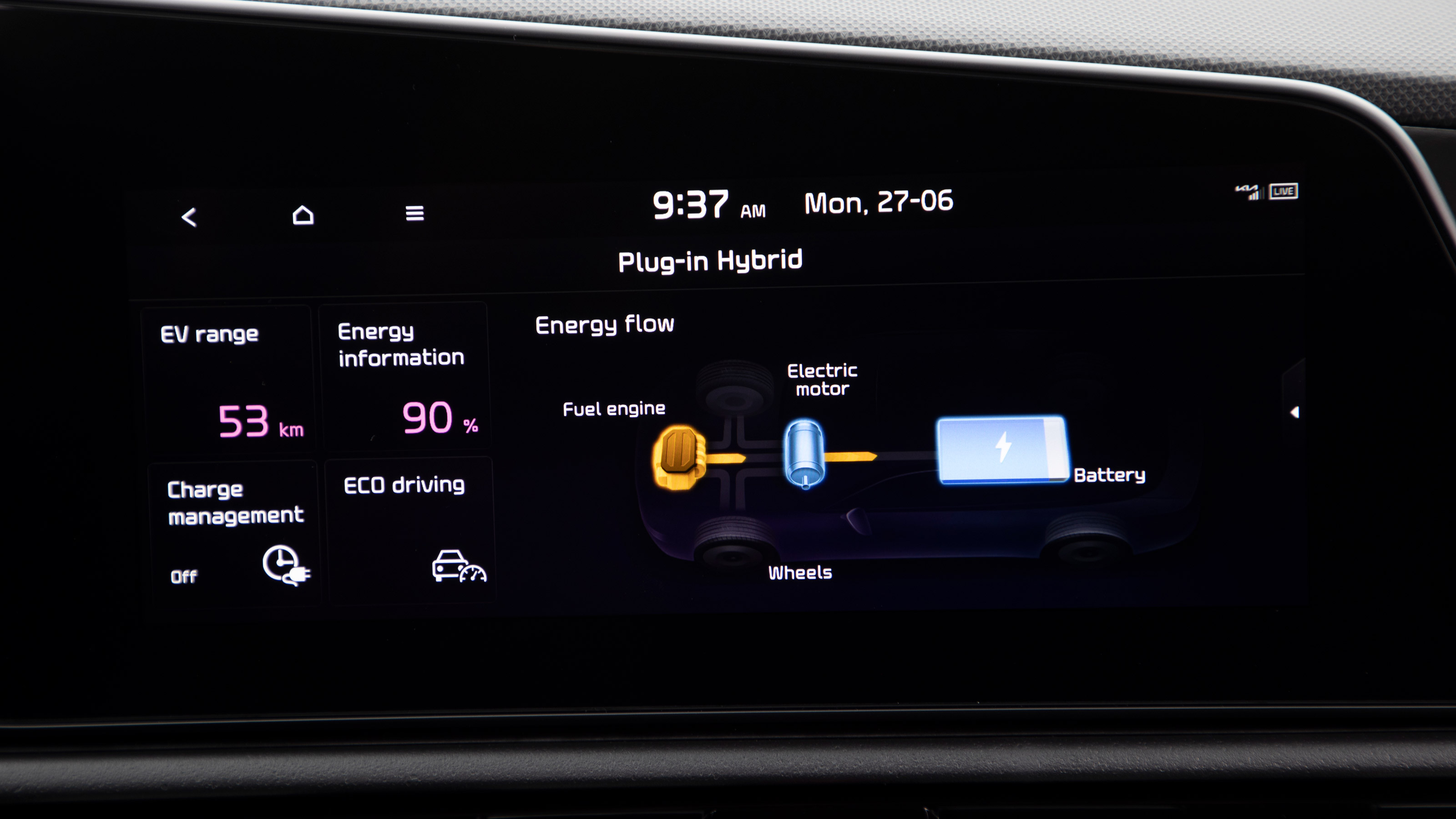 Kia Niro PHEV - screen