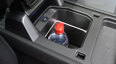 Land Rover p400e long term test: water bottle in cupholder