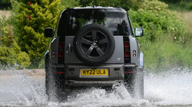 Land Rover p400e long term test: driving through water - rear