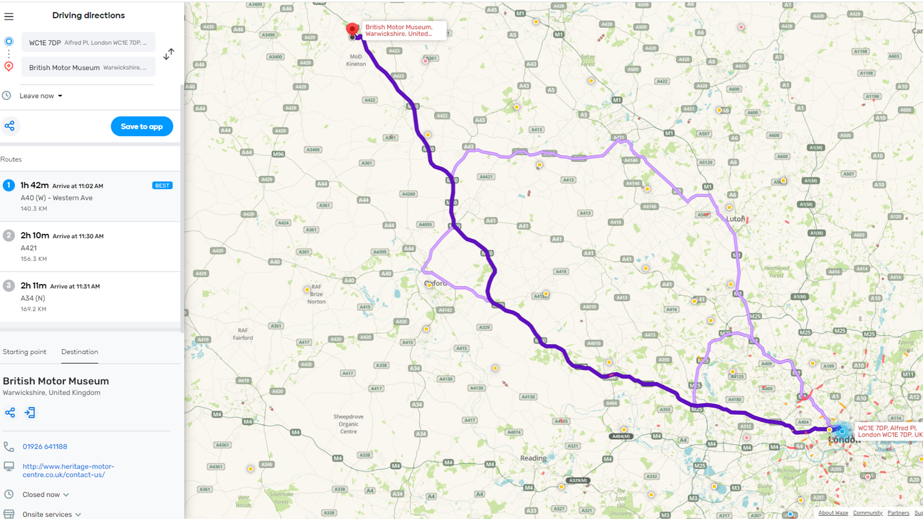 Best online route finders - Waze
