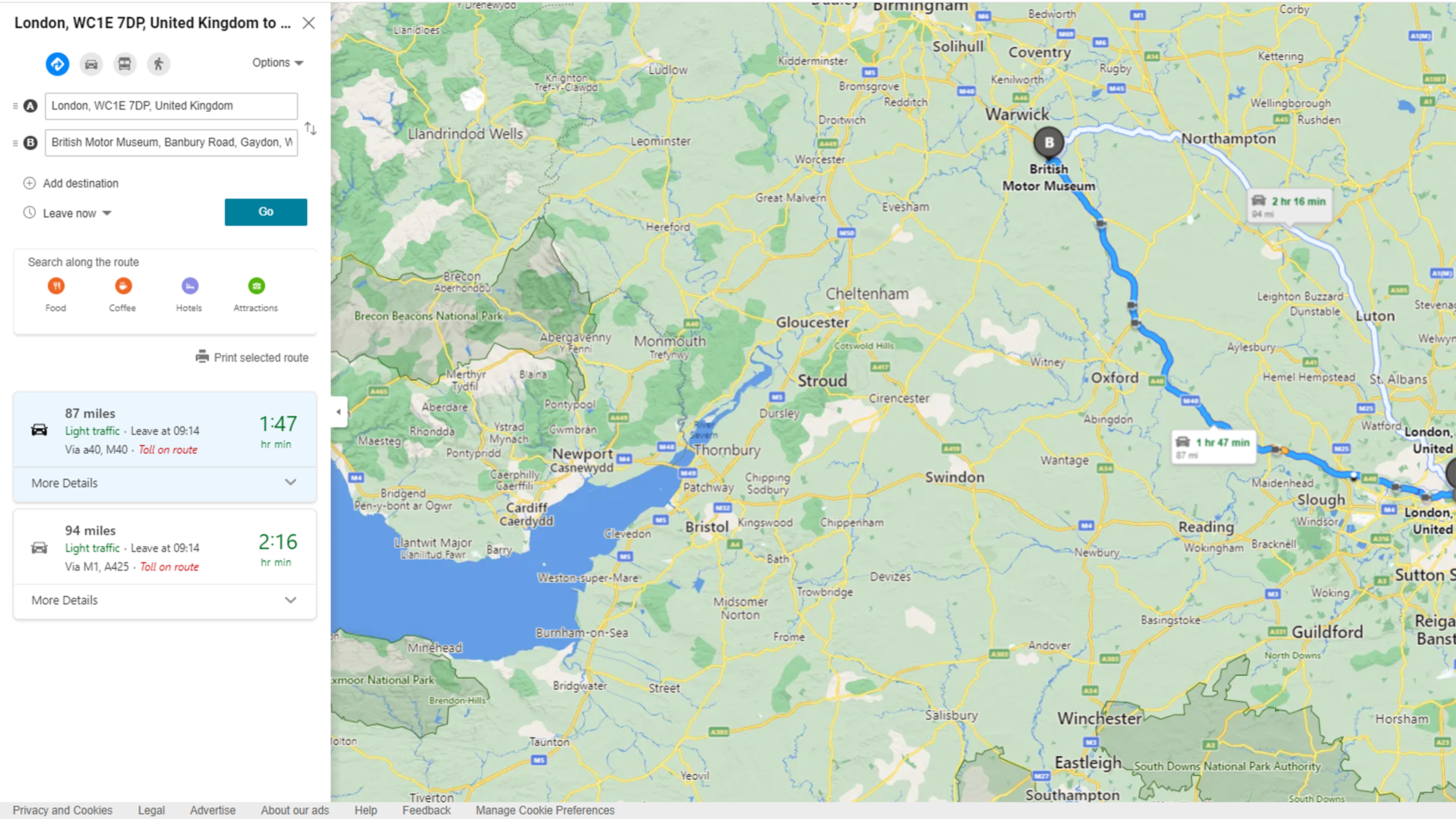 Best online route finders - Bing Maps