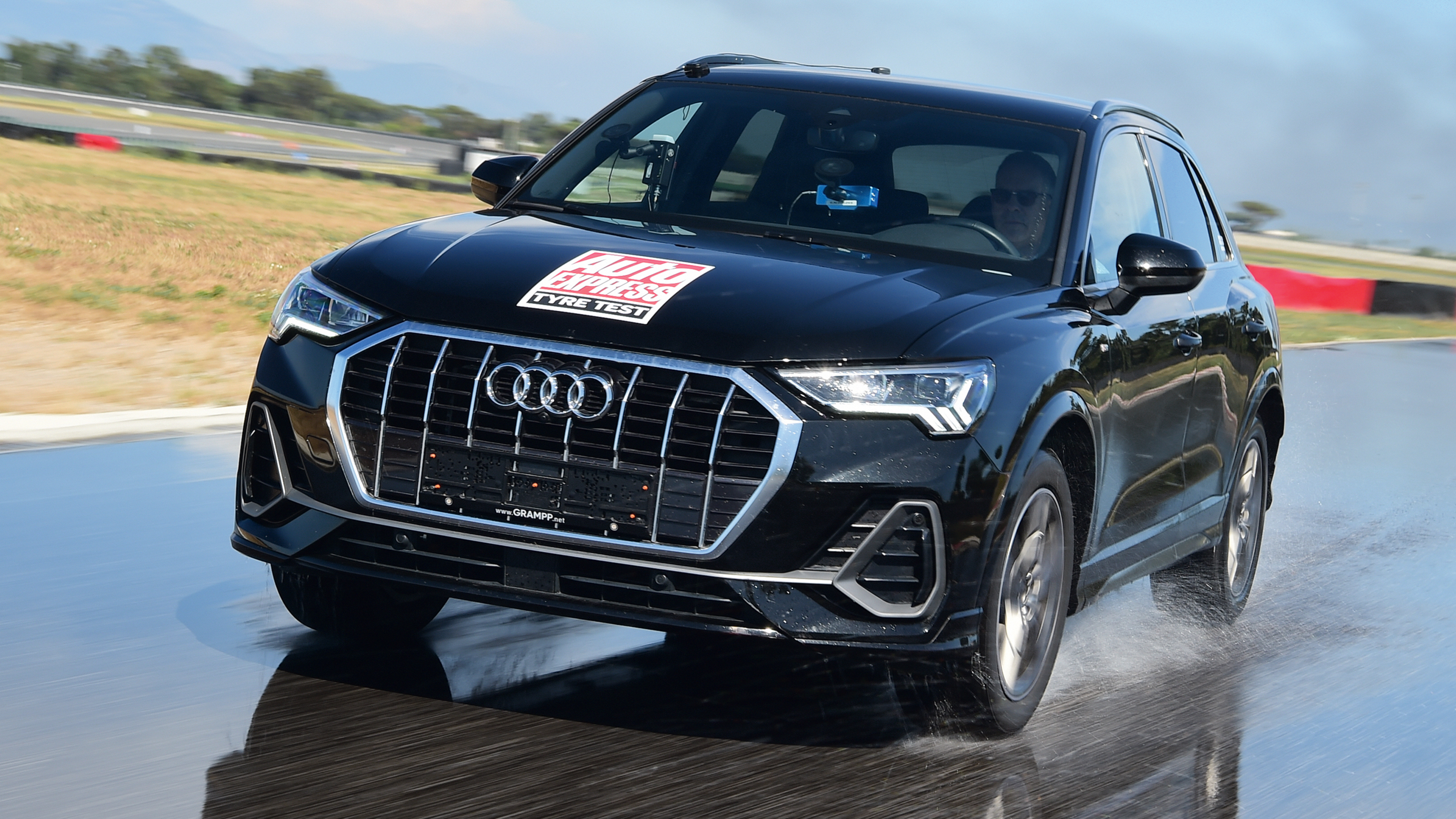 Audi Q3 wet tyre testing