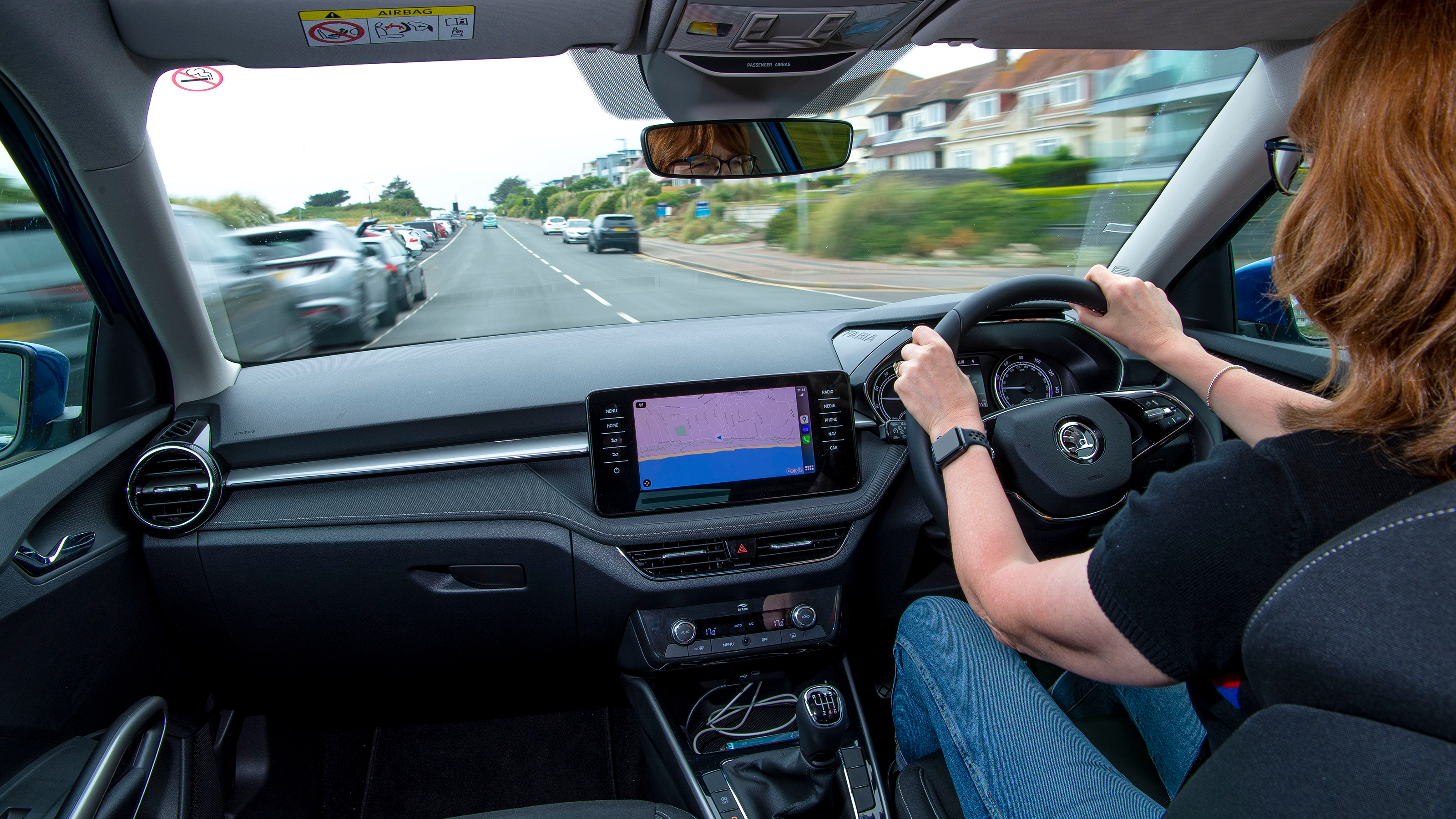 Skoda Fabia long termer - interior driving