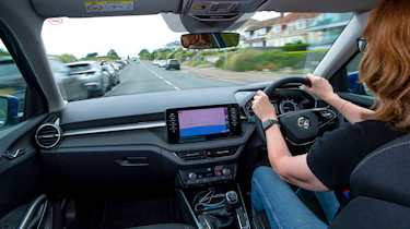 Skoda Fabia long termer - interior driving