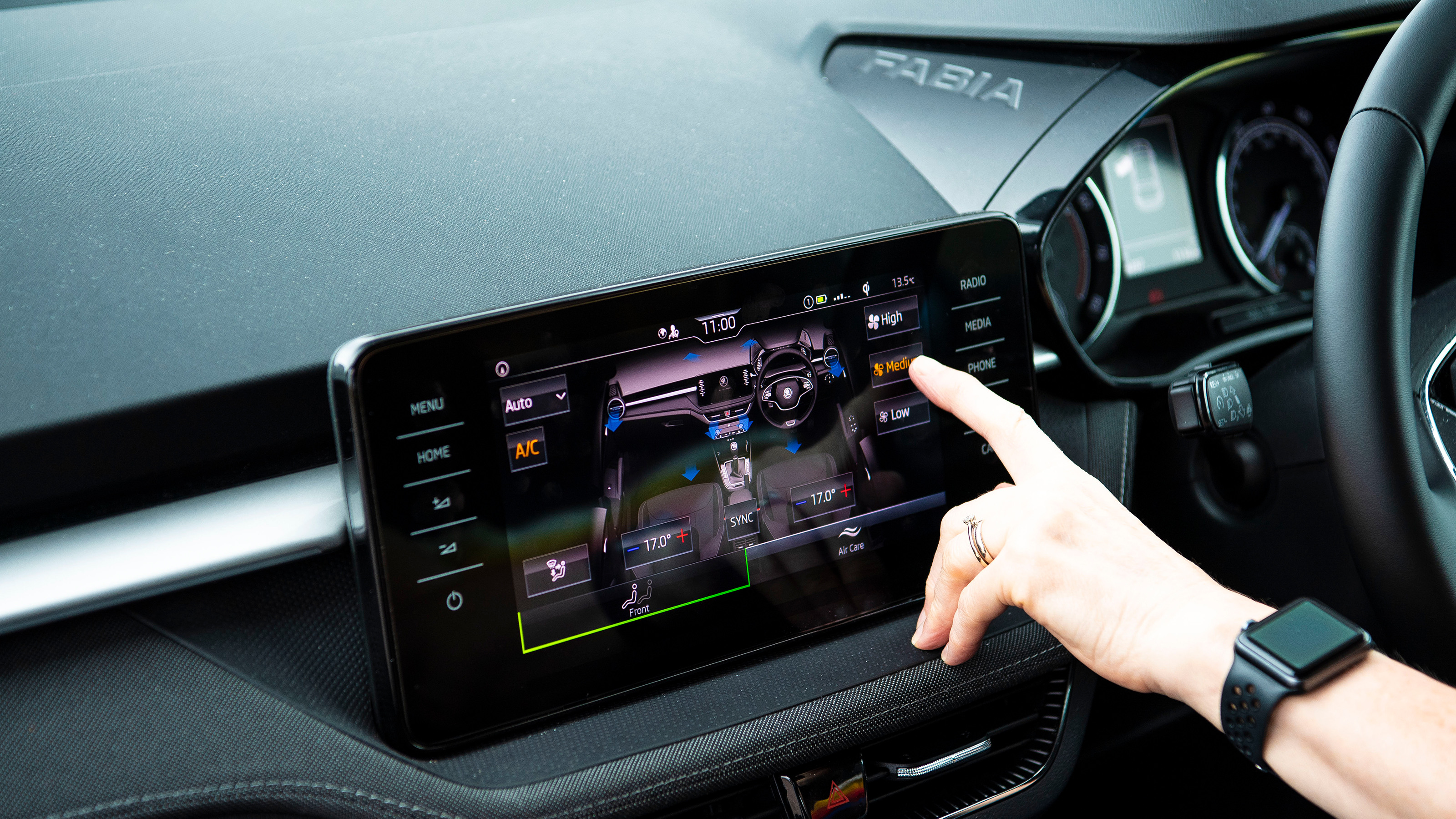 Skoda Fabia long termer - infotainment screen