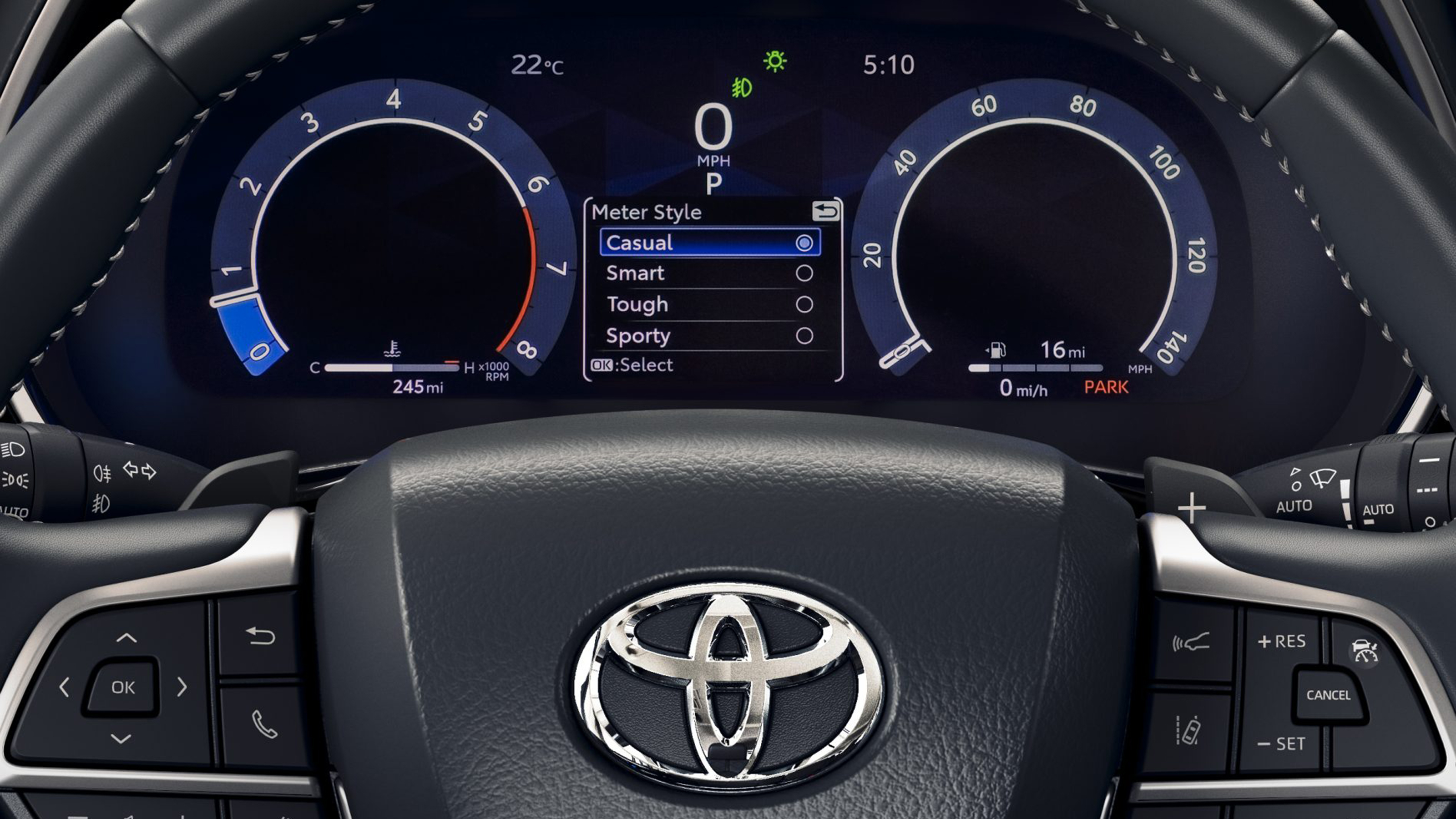 Toyota Highlander tech updates - dash