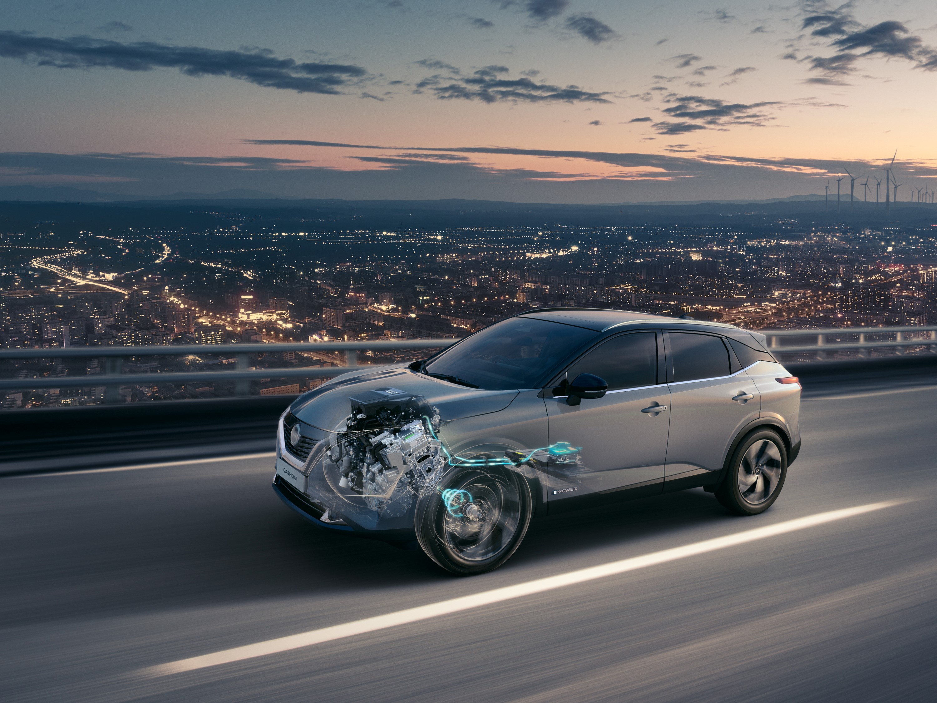 Nissan Qashqai e-POWER - technical cutaway