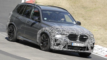 BMW X5 M Nurburgring spy - front angled