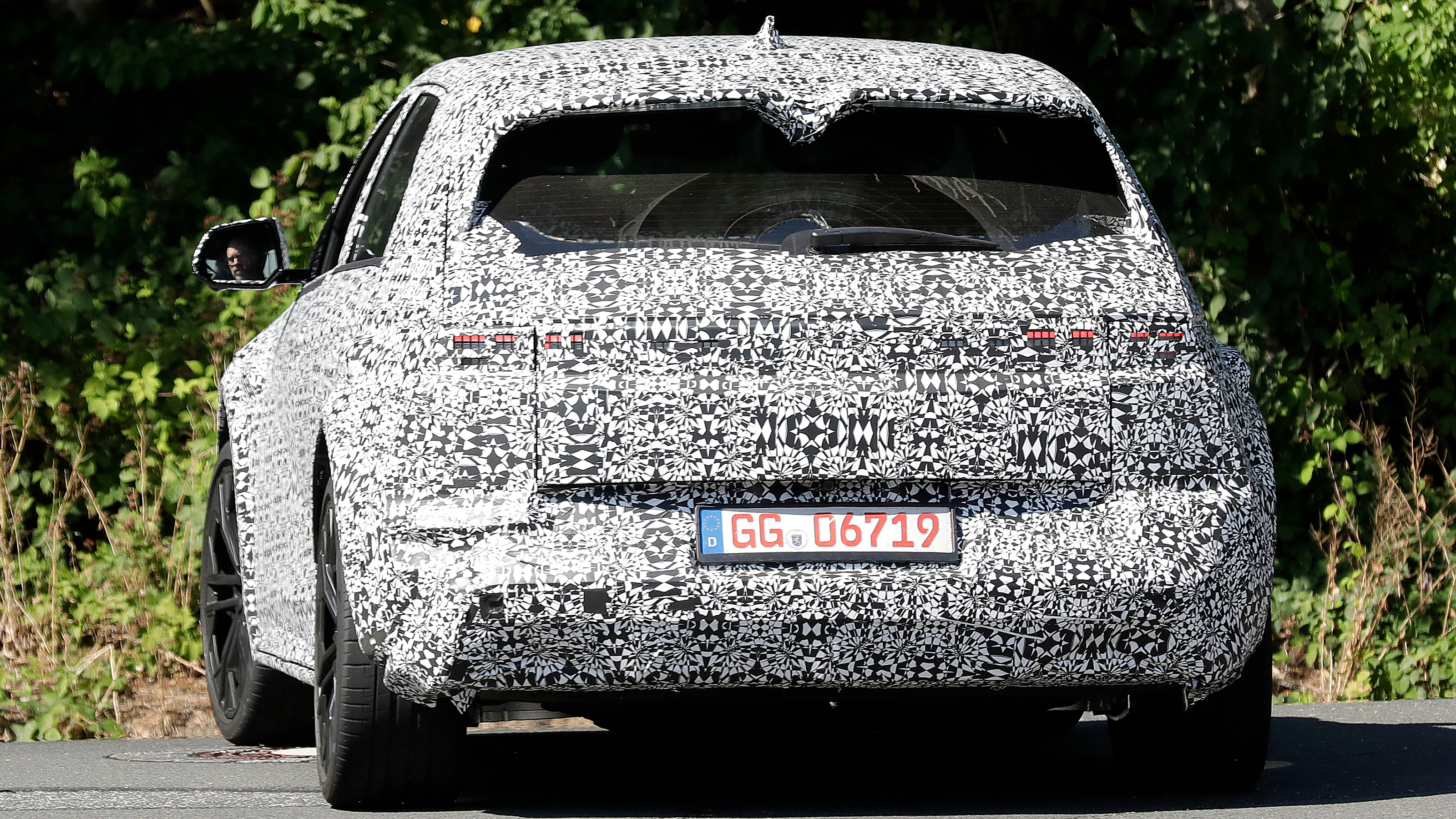 Camouflaged Ioniq 5 N test car - rear