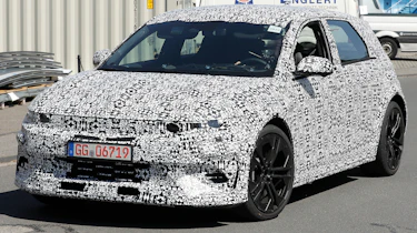 Camouflaged Ioniq 5 N test car - front angled