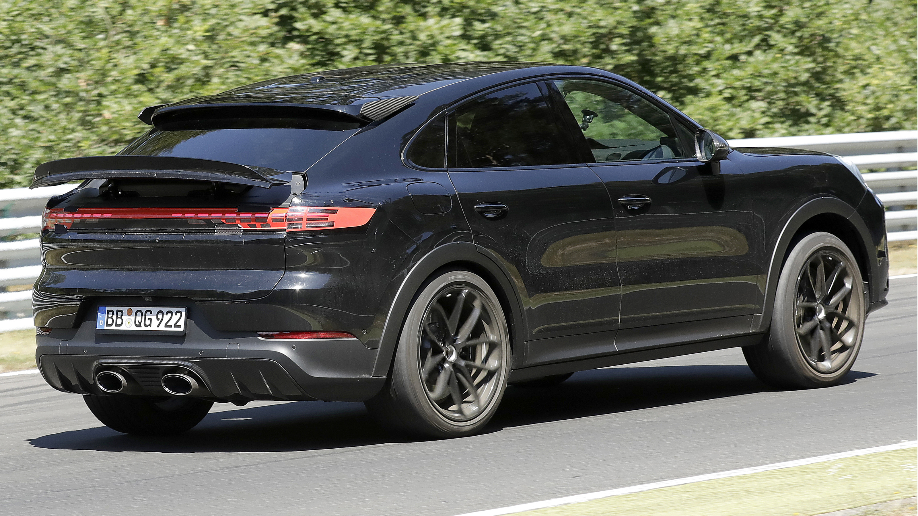 Porsche Cayenne coupe August spyshots - rear angled
