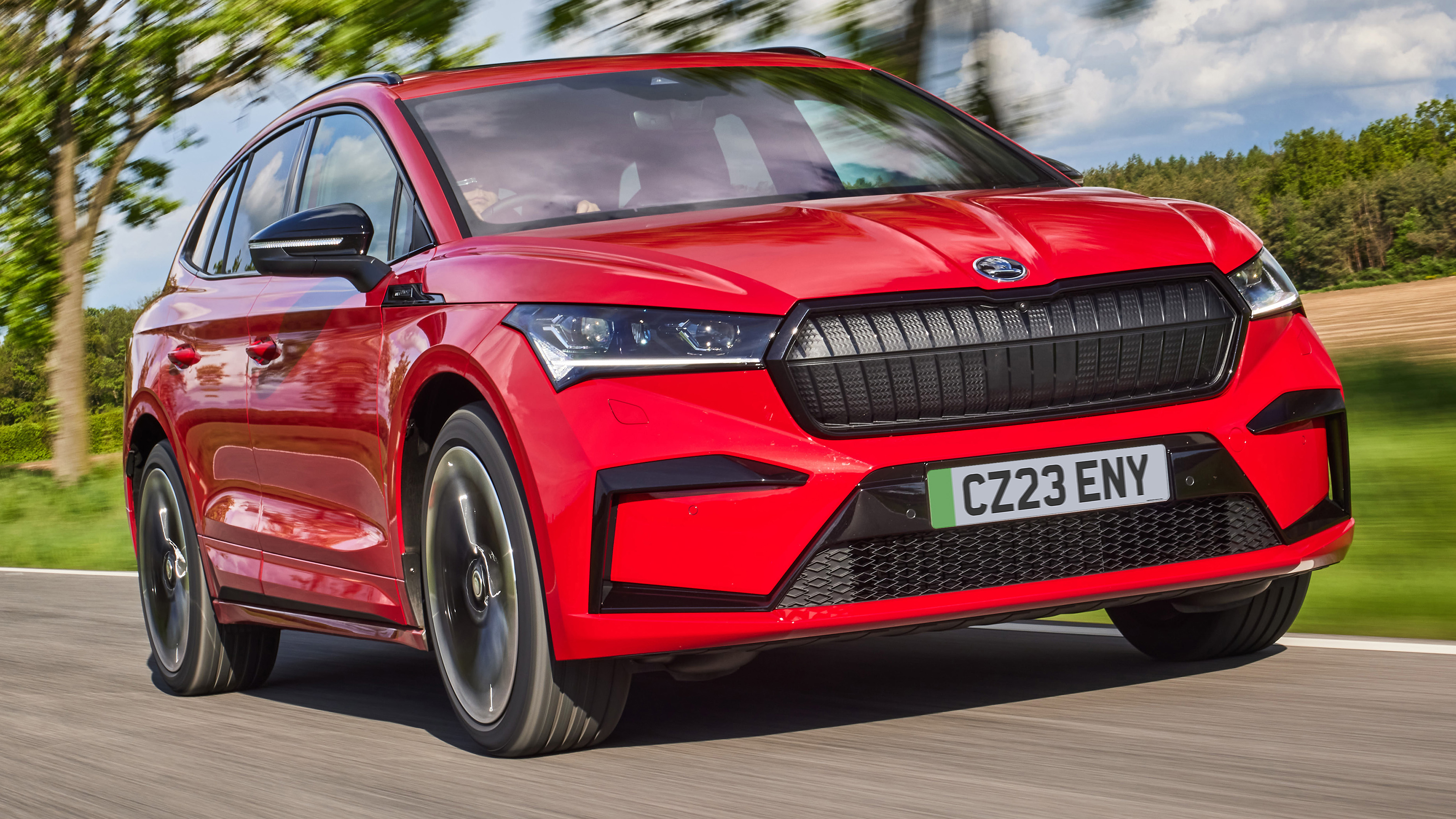 Updated 2023 Skoda Enyaq - front tracking