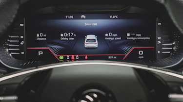 Skoda Fabia Monte Carlo - dashboard status screen