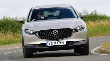 Mazda CX-30: front cornering