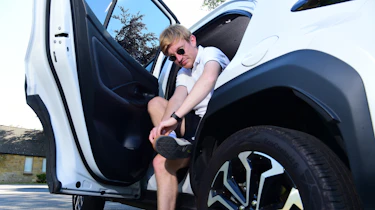 Toyota Yaris Cross long-termer: James Brodie fastening Tennis shoes