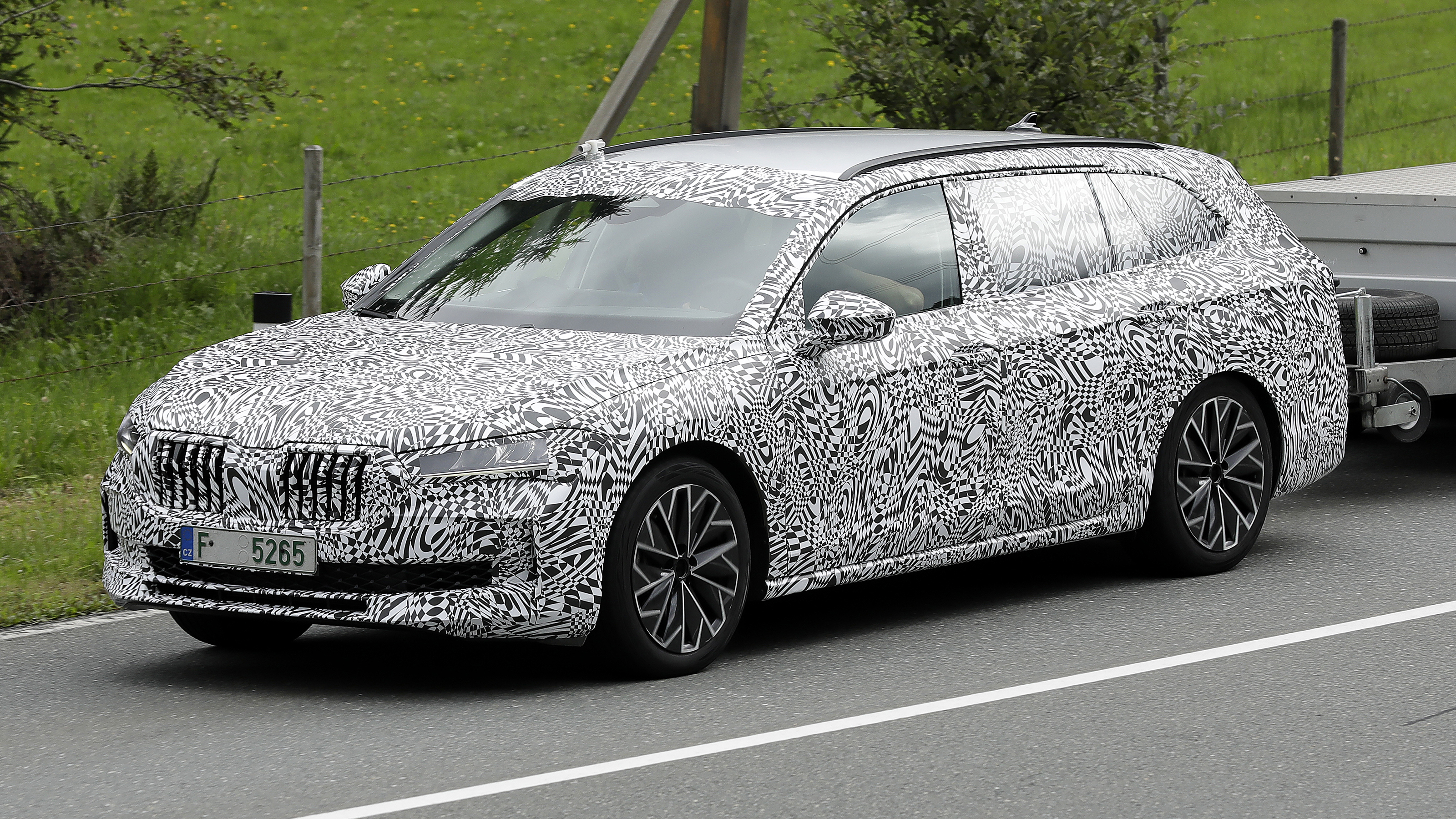 2023 Skoda Superb (camouflaged) - front angled