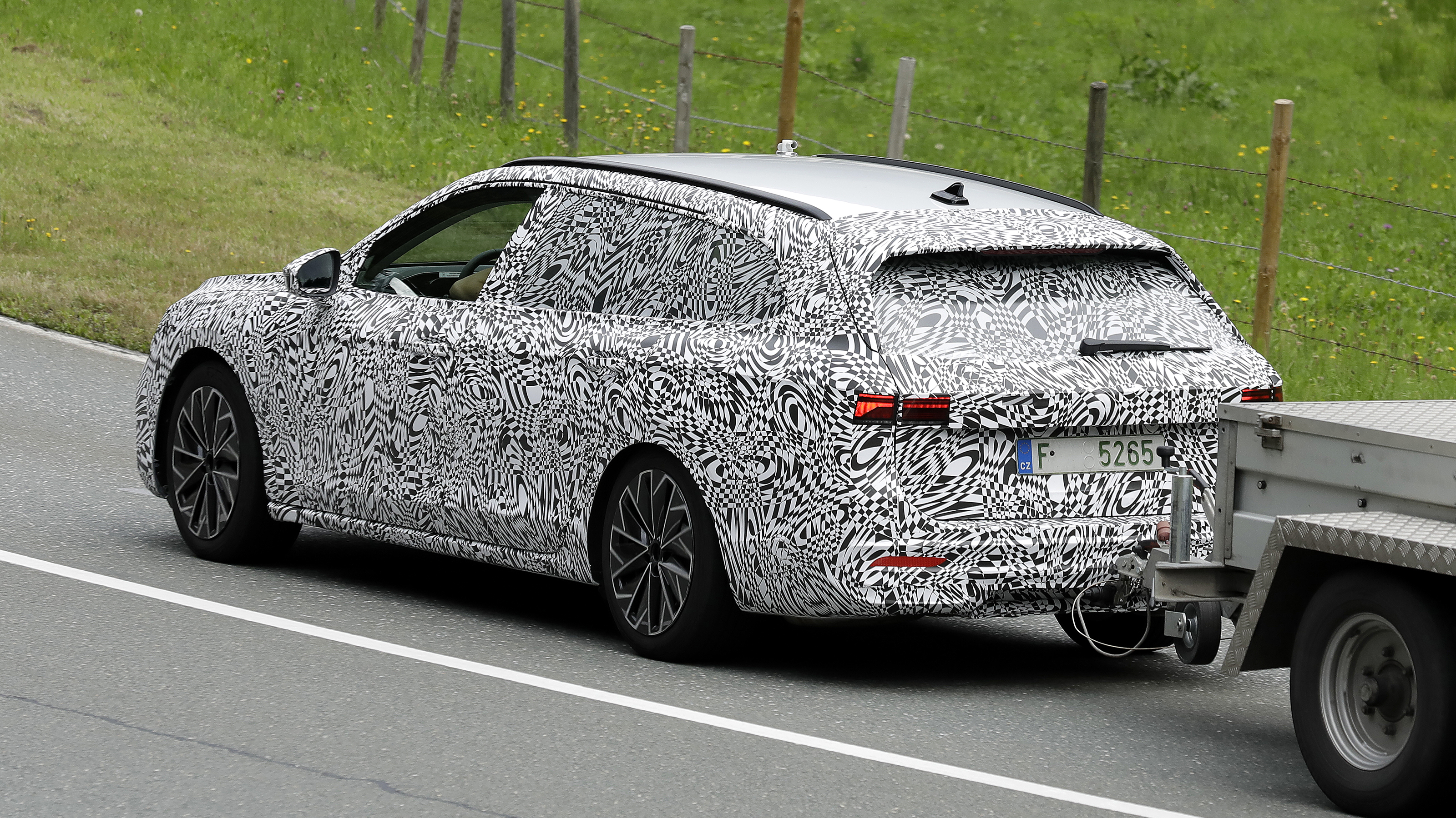 2023 Skoda Superb (camouflaged) - rear angled