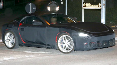 Ferrari Roma Spider (camouflaged) - side/front angled