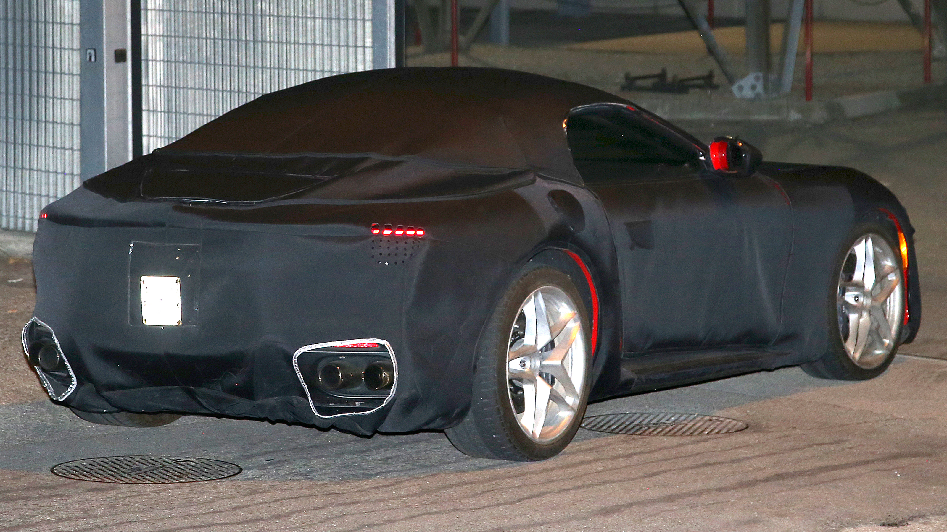 Ferrari Roma Spider (camouflaged) - rear/angled