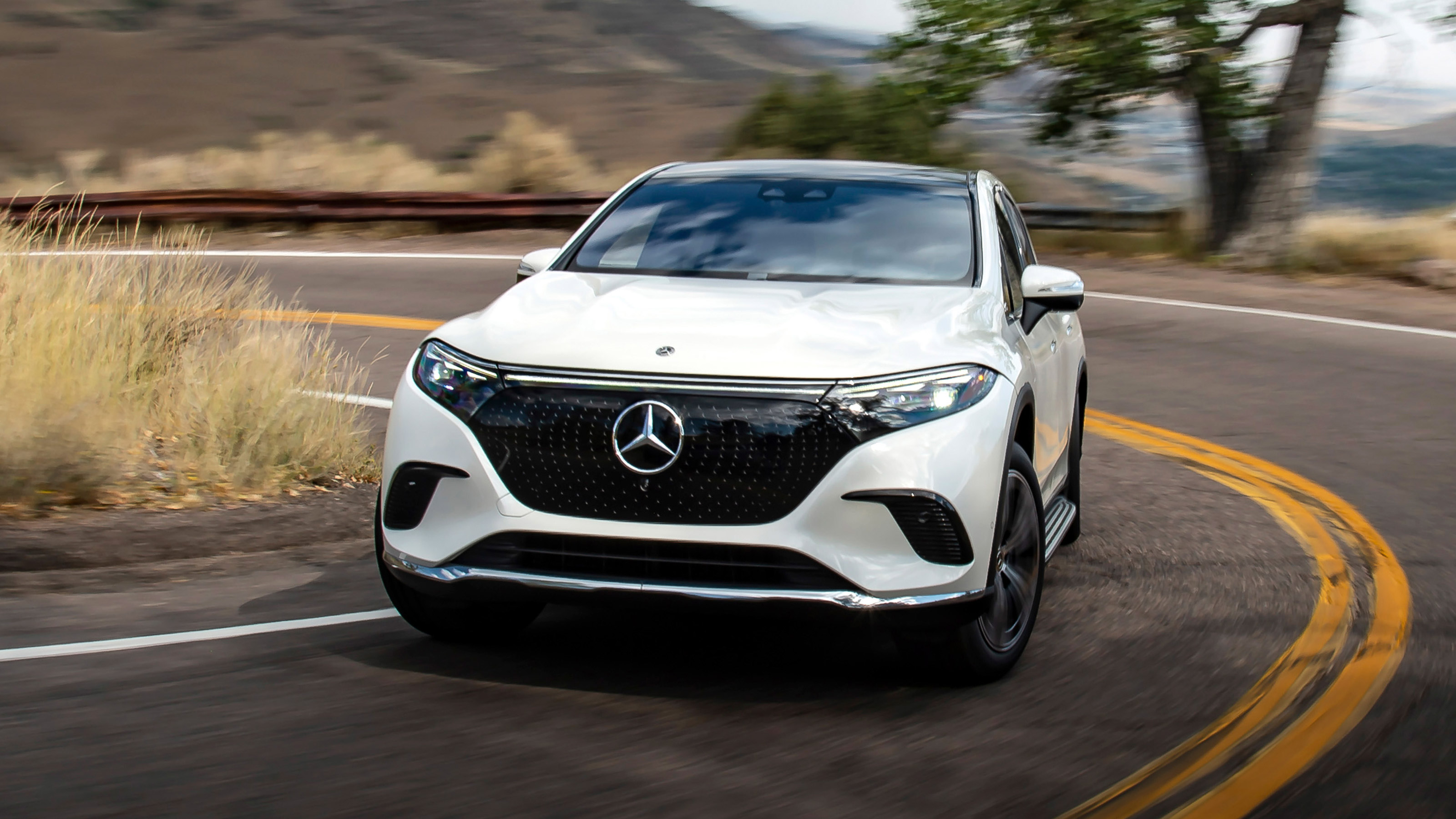 Mercedes EQS SUV - front cornering