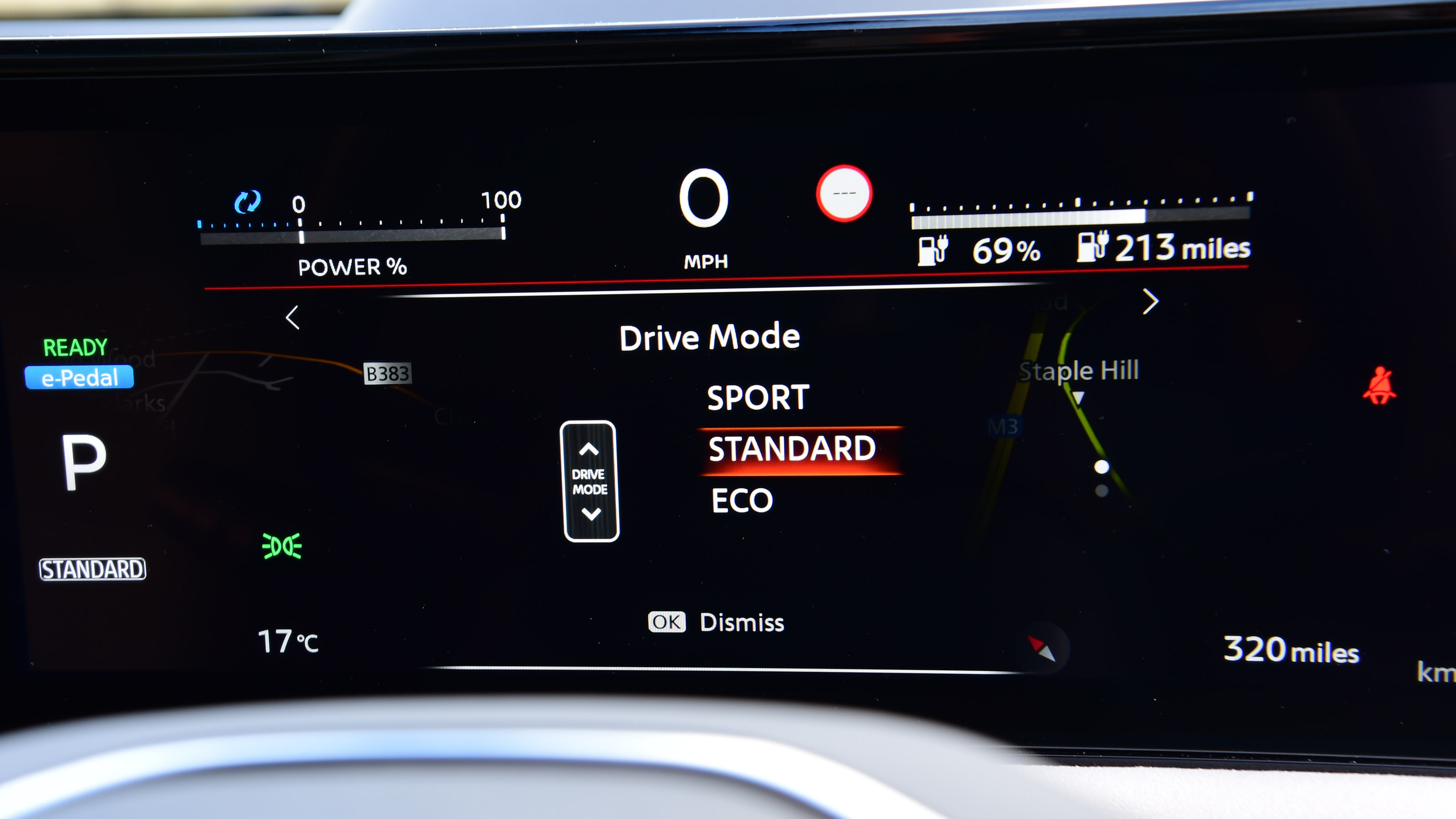 Nissan Ariya 87kWh - drive mode
