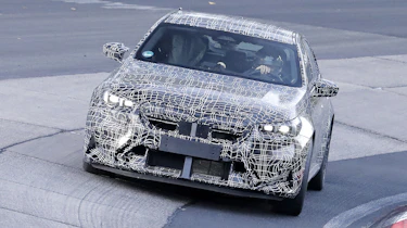 BMW M5 Hybrid Nurburgring testing - front