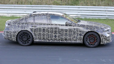 BMW M5 Hybrid Nurburgring testing - side