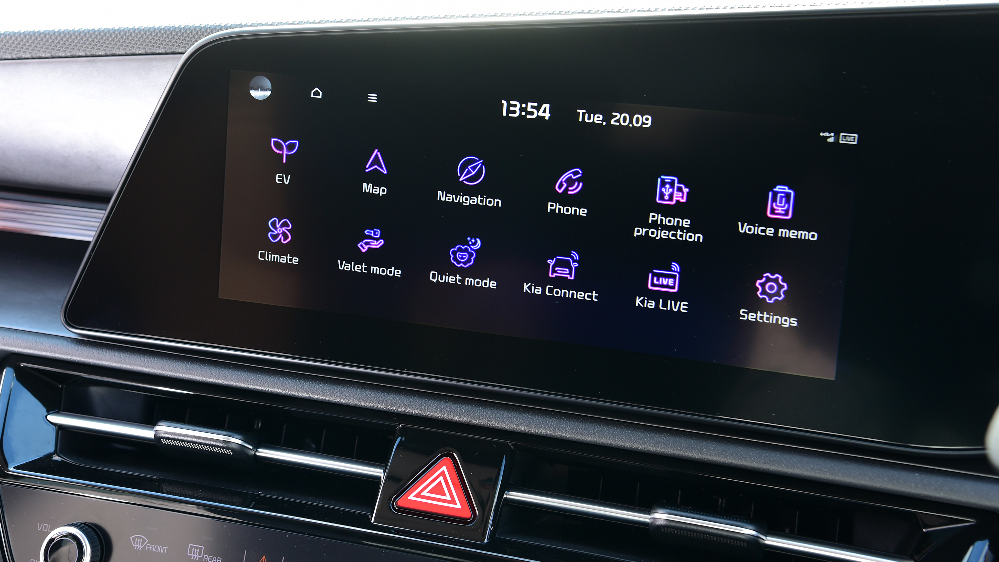 Kia Niro EV - infotainment screen