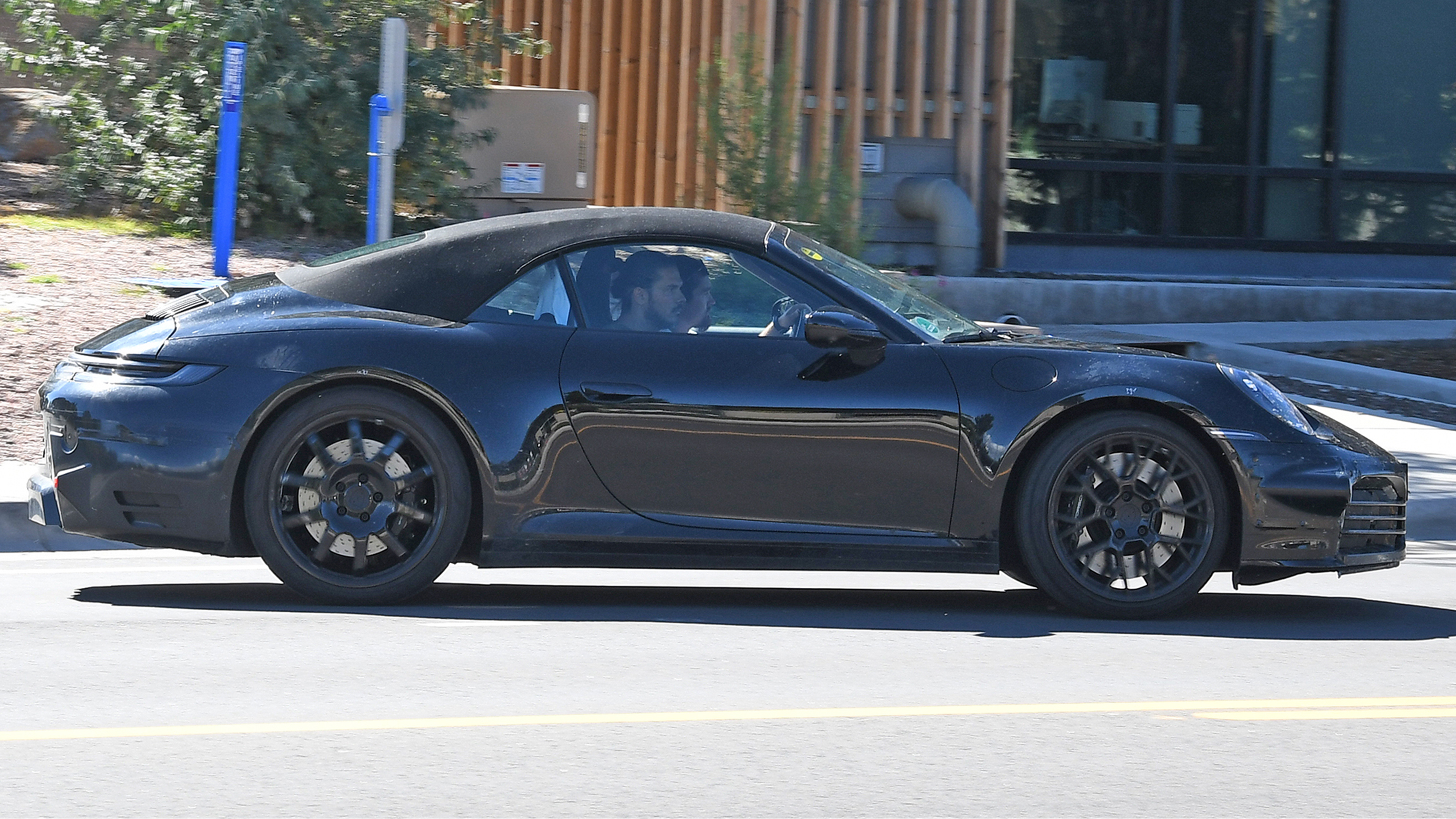 Camouflaged Porsche 911 Cabriolet - side