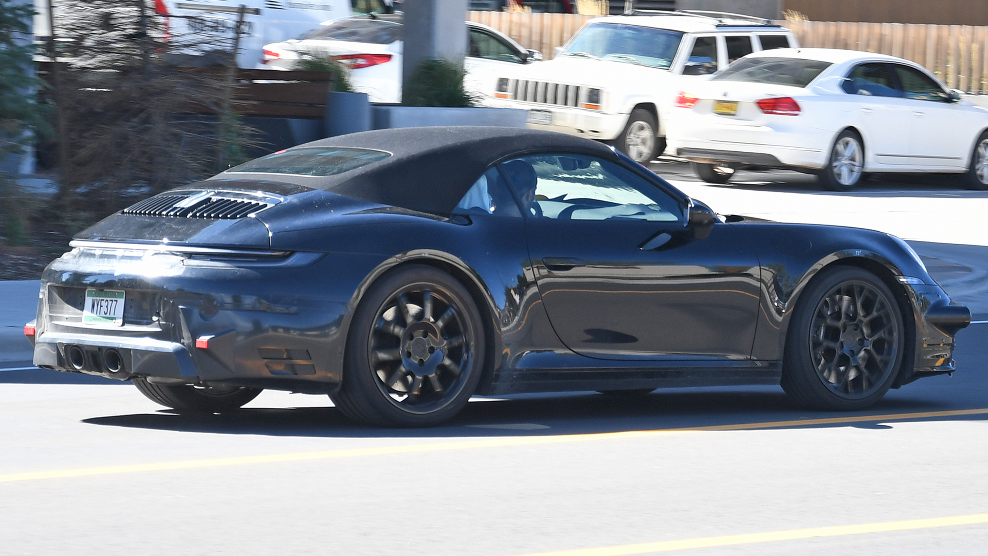 Camouflaged Porsche 911 Cabriolet - rear