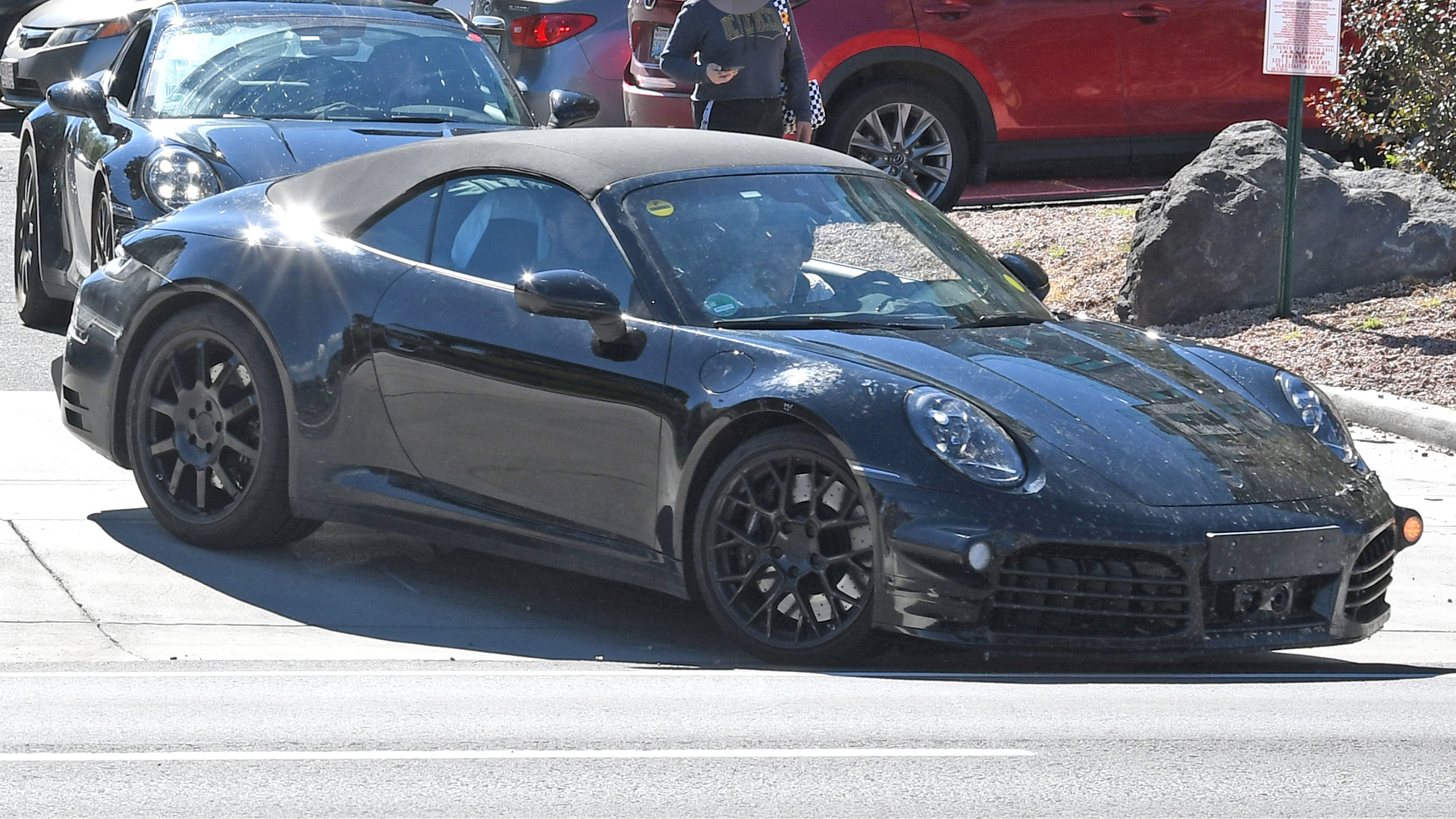 Camouflaged Porsche 911 Cabriolet - front