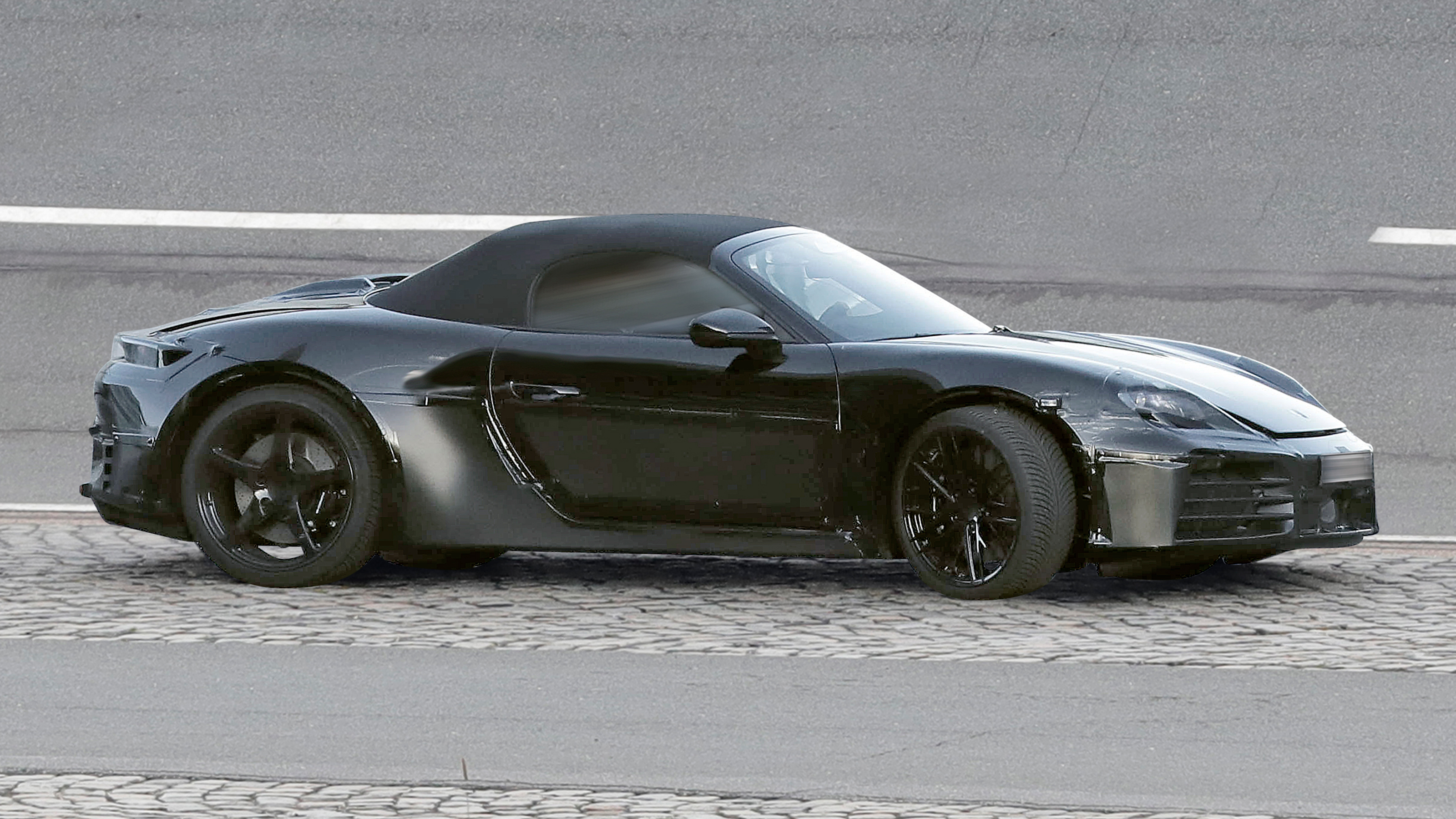New Porsche Boxster (camouflaged) - side