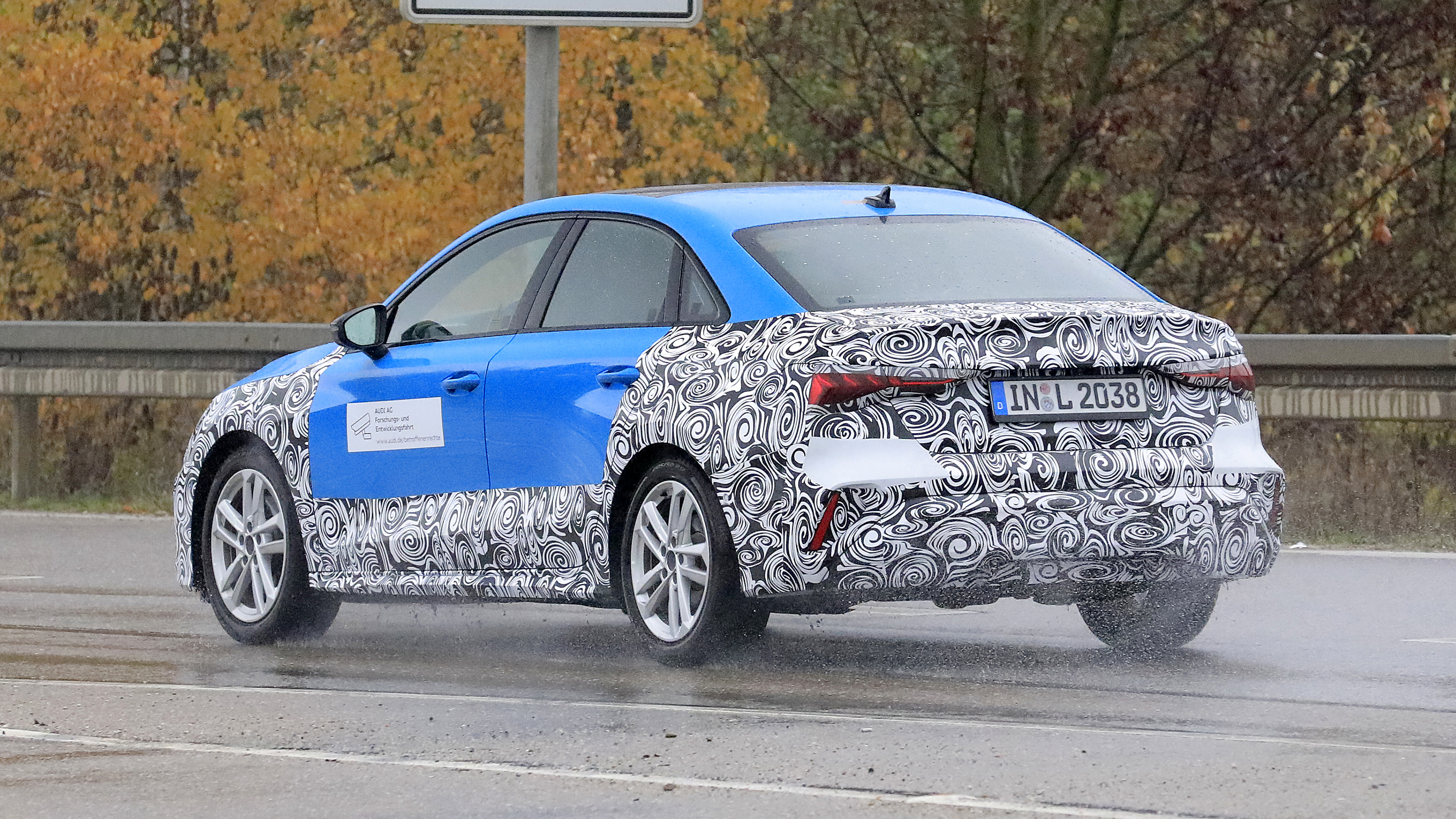 Audi A3 saloon spy - rear