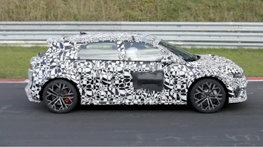 Hyundai Ioniq 5 N (camouflaged) - side on track