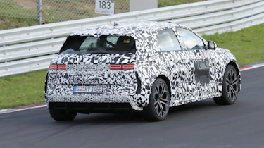 Hyundai Ioniq 5 N (camouflaged) - rear cornering on track