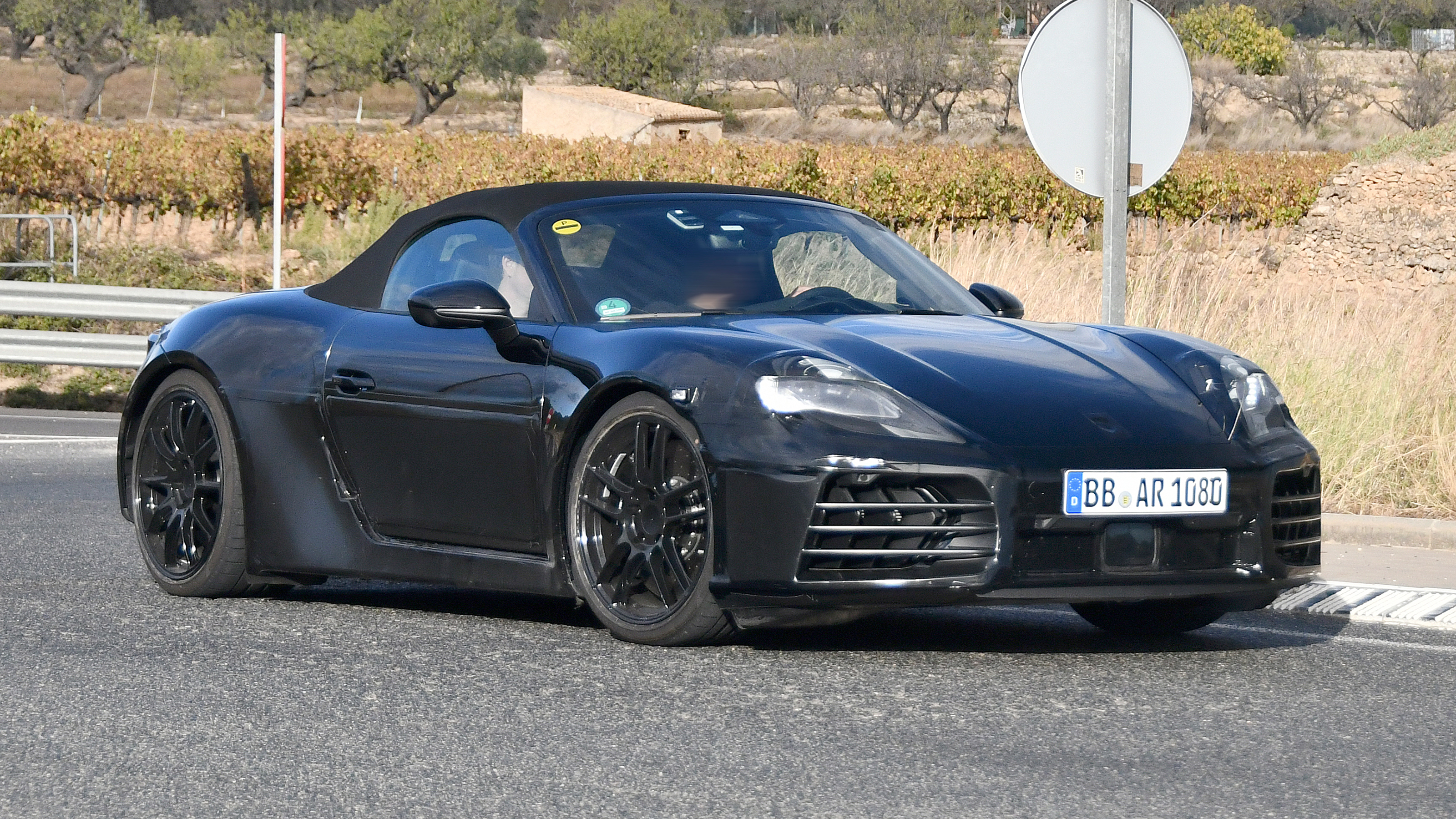 Electric Porsche Boxster spy shots