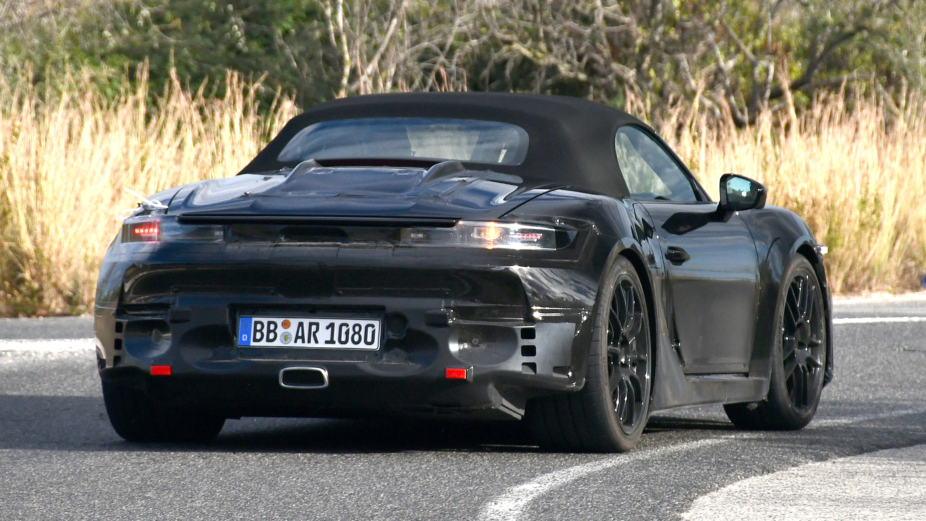 Electric Porsche Boxster spy shots