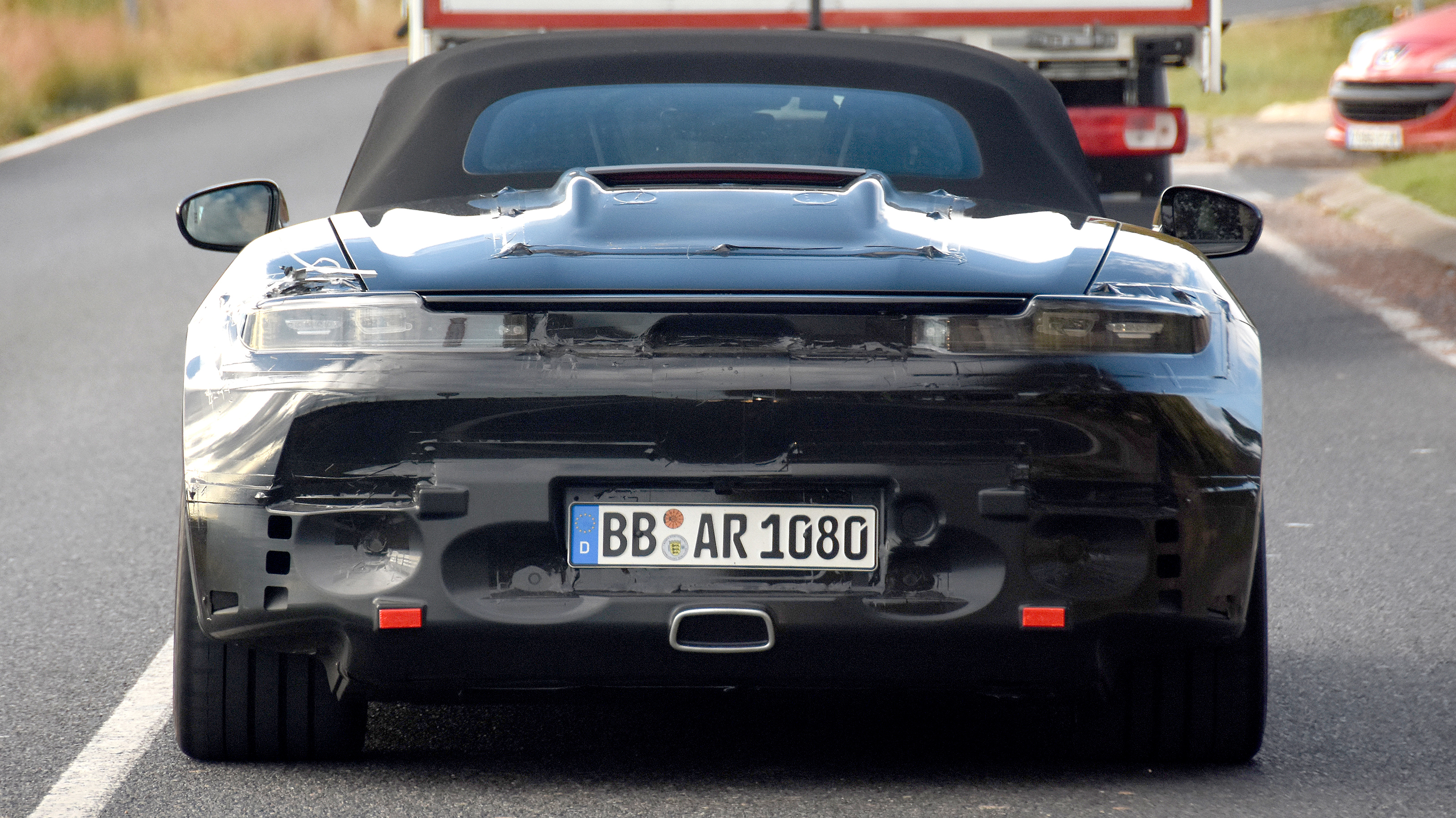 Electric Porsche Boxster spy shots