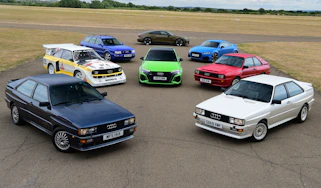 Collection of classic and modern Audis