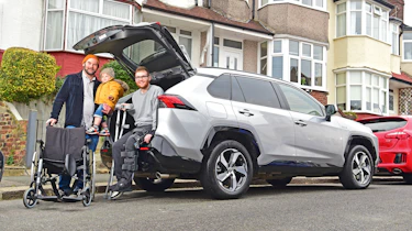 Darren Wilson and family with his Toyota RAV4