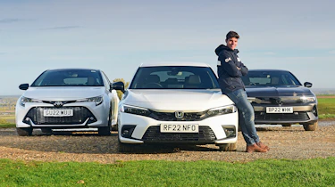 Tristan Shale-Hester with Honda Civic, Toyota Corolla and Vauxhall Astra