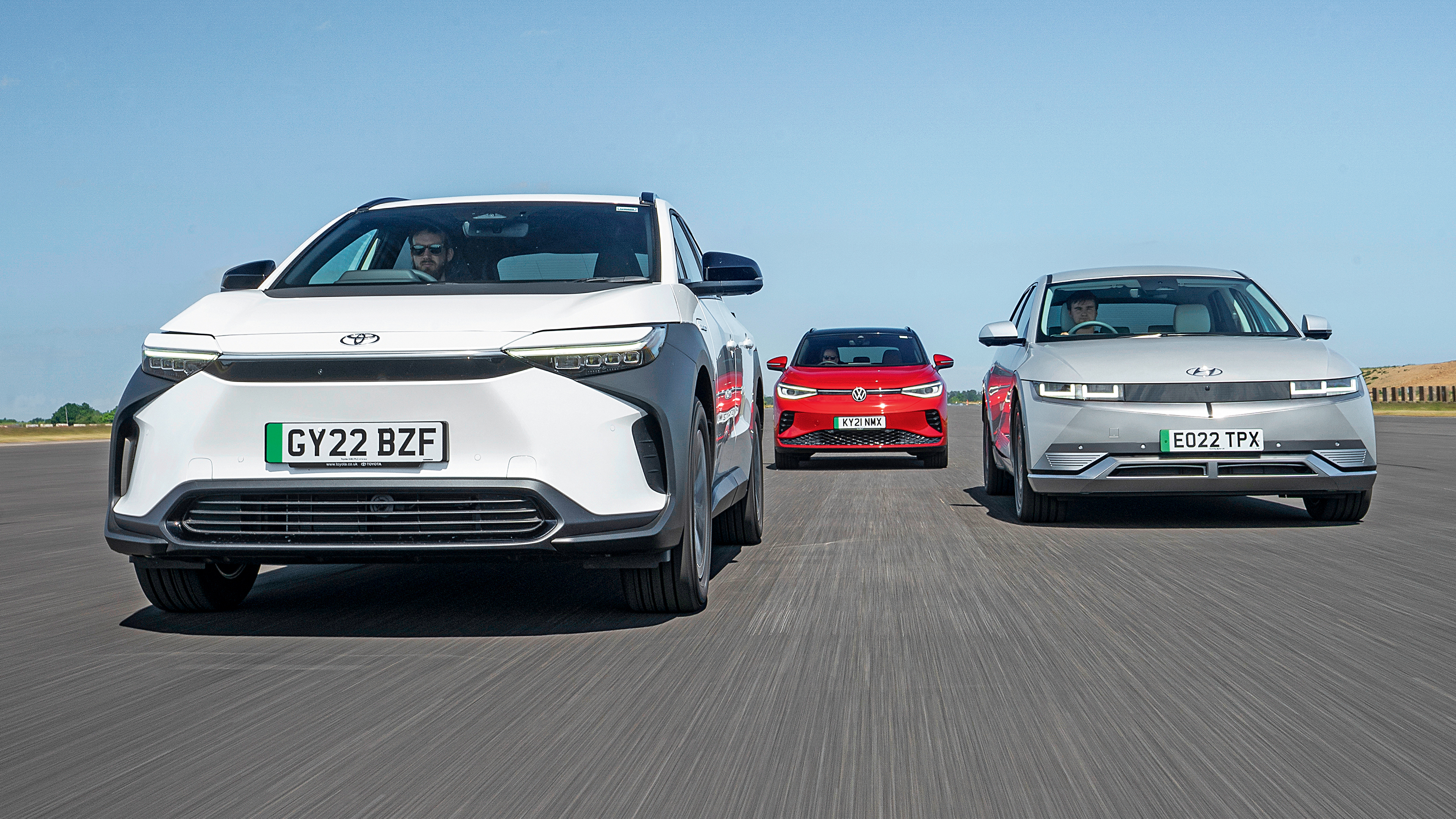 Toyota bZ4X, Hyundai Ioniq and Volkswagen ID. 4