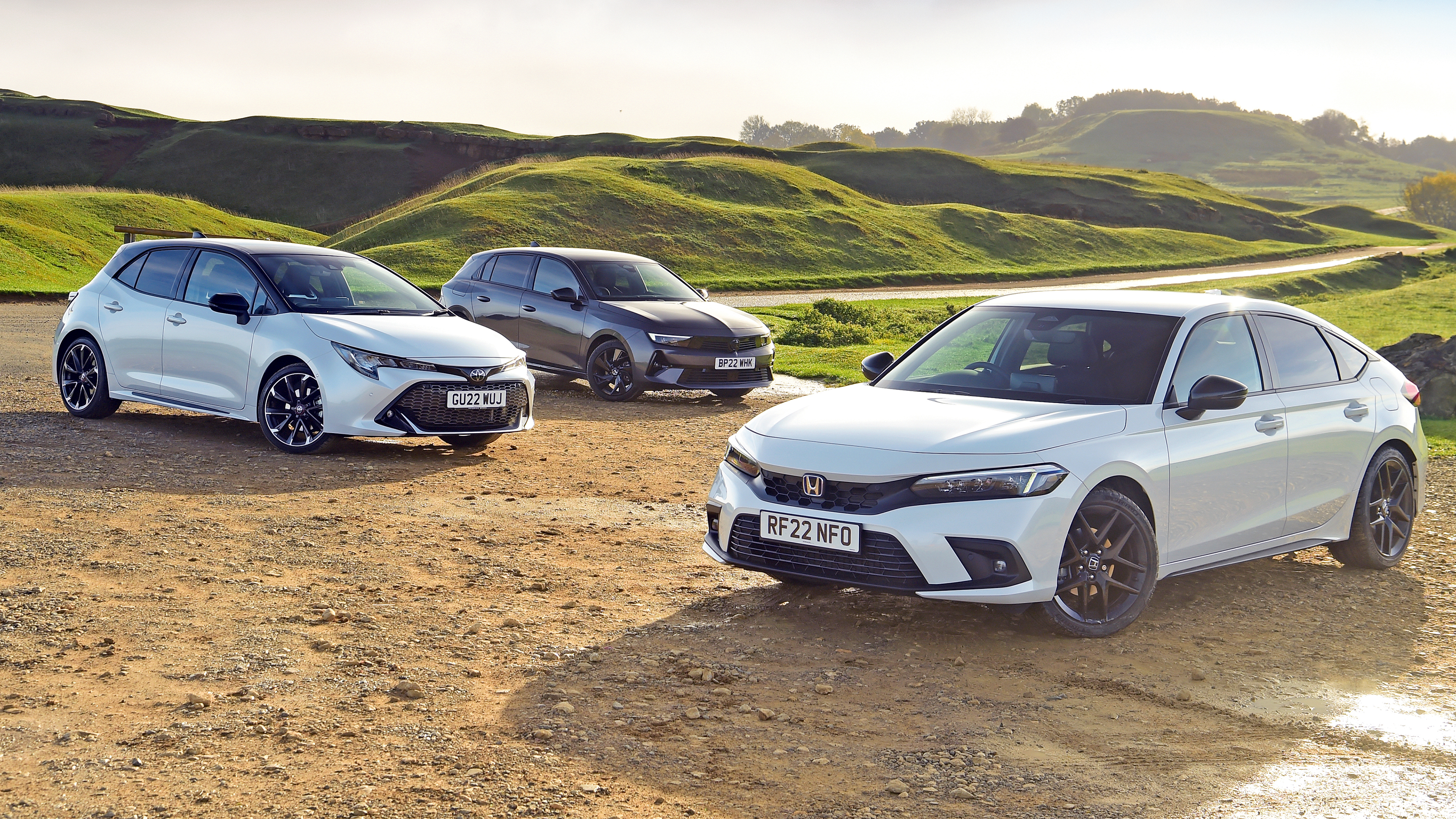 Honda Civic, Toyota Corolla and Vauxhall Astra