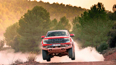 Ford Ranger Raptor on dirt track