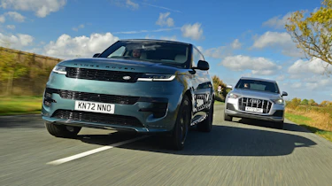 Range Rover Sport and Audi Q7 - front tracking