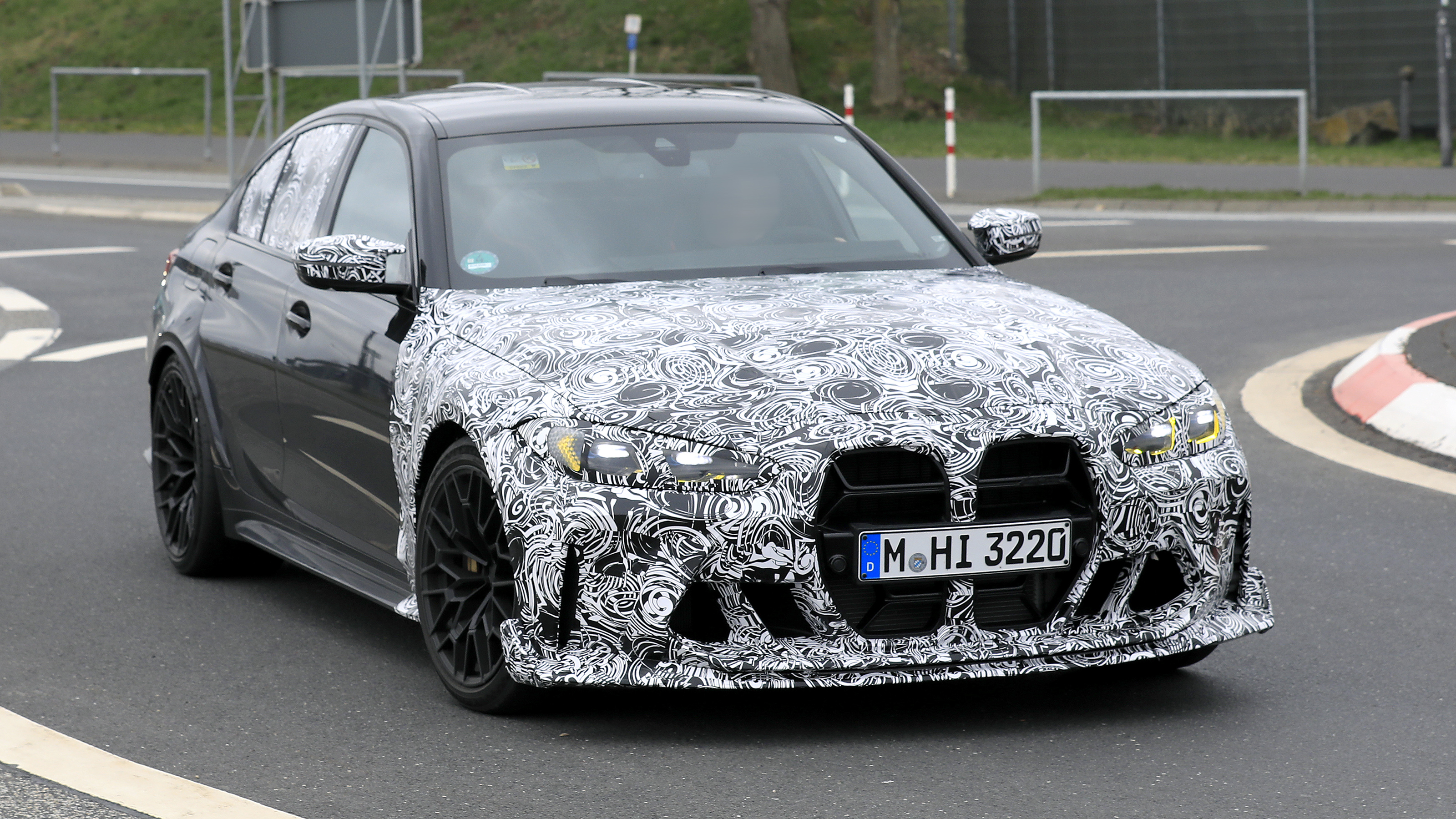 New BMW M3 CS - front road